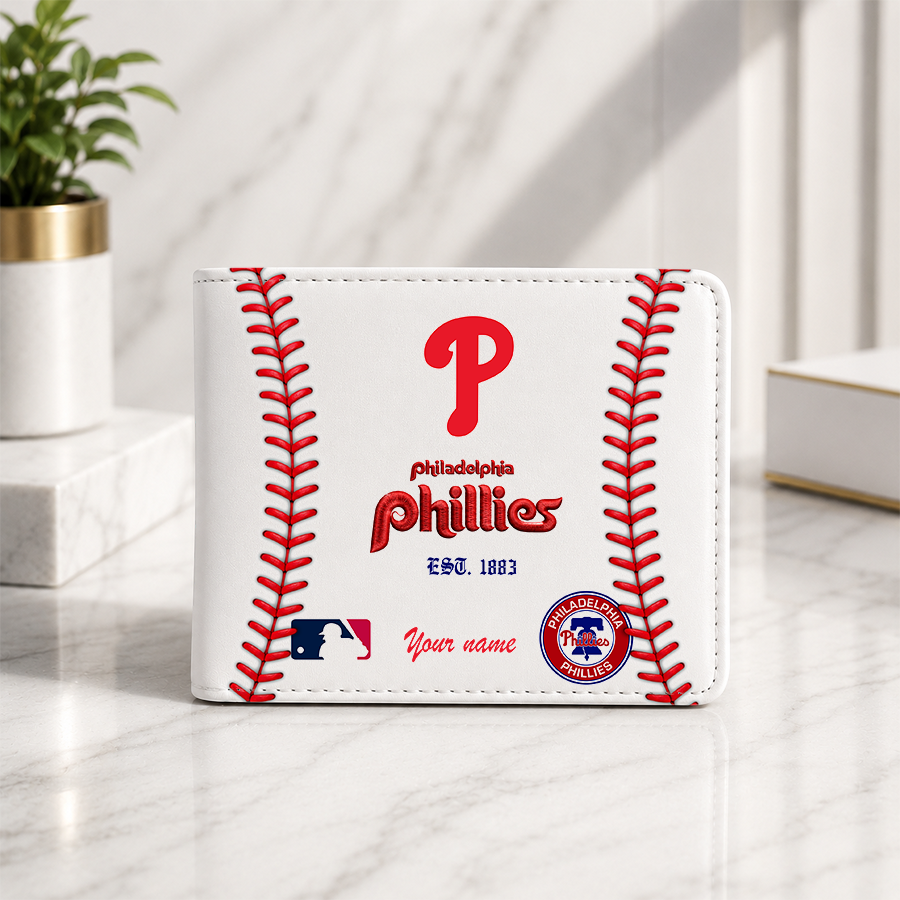 [FLASH SALE] NEW CUSTOMIZED MLB11 PPS PHILADELPHIA PHILLIES LEATHER WALLET