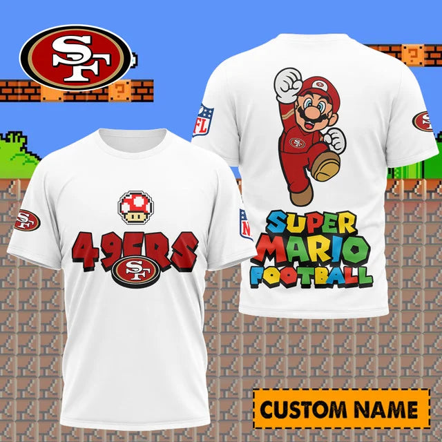 [SPECIAL OFFER] NEW CUSTOMIZED NFL11 SF49 SAN FRANCISCO 49ERS SUPER MARIO T-SHIRT, HOODIE, ZIP HOODIE