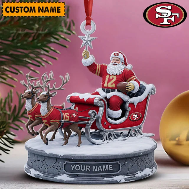 [SPECIAL OFFER] NEW CUSTOMIZED NFL11 SF49 SAN FRANCISCO 49ERS CHRISTMAS ACRYLIC ORNAMENT