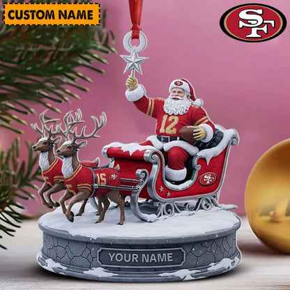 [SPECIAL OFFER] NEW CUSTOMIZED NFL11 SF49 SAN FRANCISCO 49ERS CHRISTMAS ACRYLIC ORNAMENT