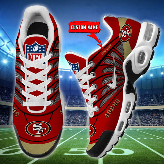 [SPECIAL OFFER] NEW CUSTOMIZED NFL11 SF49 SAN FRANCISCO 49ERS AIR MAX PLUS SNEAKERS
