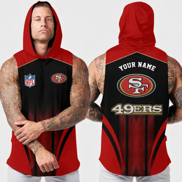 [SPECIAL OFFER] NEW CUSTOMIZED NFL11 SF49 SAN FRANCISCO 49ERS HOODED TANK TOP