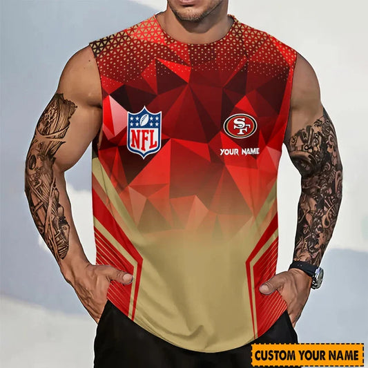 [SPECIAL OFFER] NEW CUSTOMIZED NFL11 SF49 SAN FRANCISCO 49ERS MEN'S GYM SHIRT