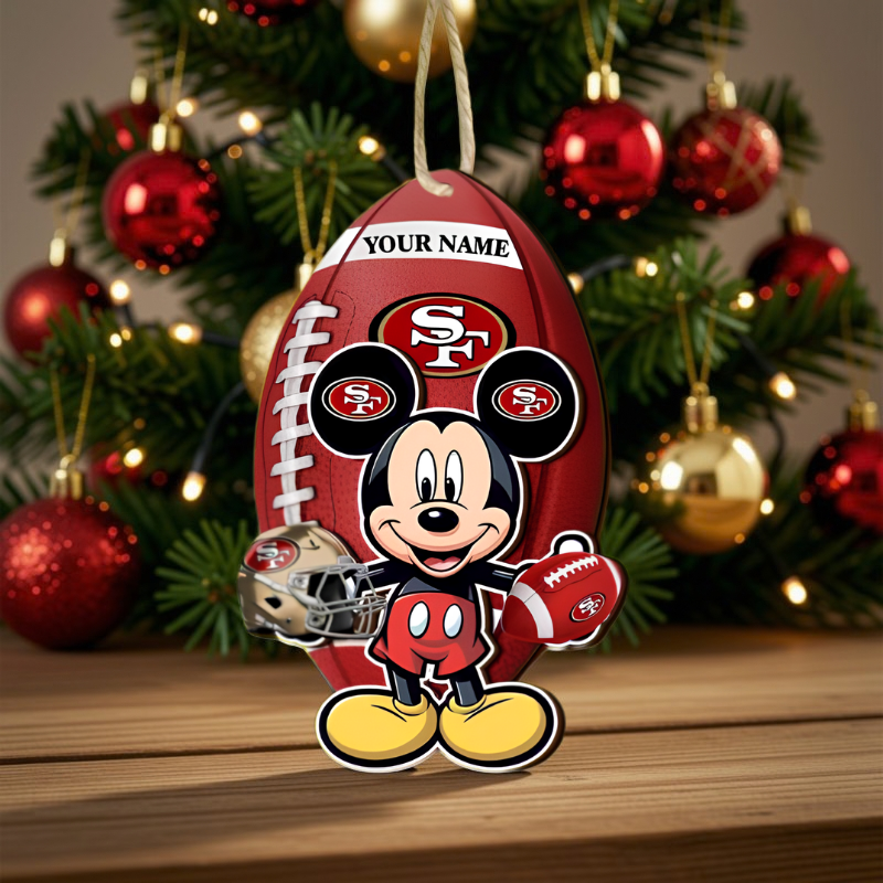 [SPECIAL OFFER] NEW CUSTOMIZED NFL11 SF49 SAN FRANCISCO 49ERS CHRISTMAS ACRYLIC ORNAMENT