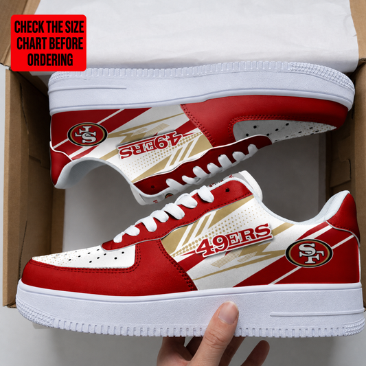 [SPECIAL OFFER] NEW CUSTOMIZED NFL11 SF49 SAN FRANCISCO 49ERS AF1 SNEAKERS