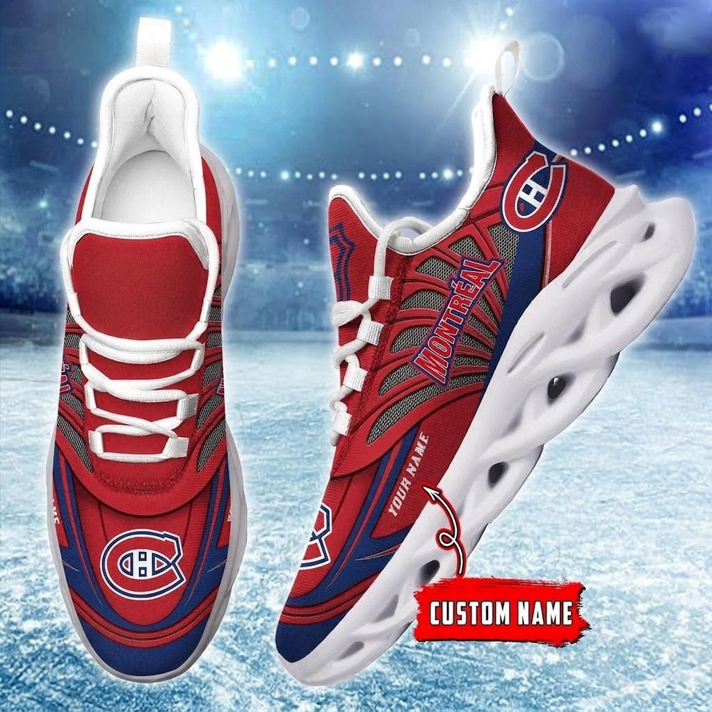 [SUPER SALE] NEW CUSTOMIZED NHL11 MCD MONTREAL CANADIENS CLUNKY SNEAKERS