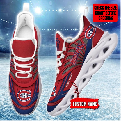 [SUPER SALE] NEW CUSTOMIZED NHL11 MCD MONTREAL CANADIENS CLUNKY SNEAKERS