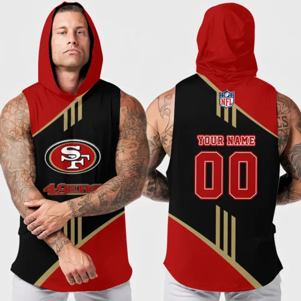 [SPECIAL OFFER] NEW CUSTOMIZED NFL11 SF49 SAN FRANCISCO 49ERS HOODED TANK TOP