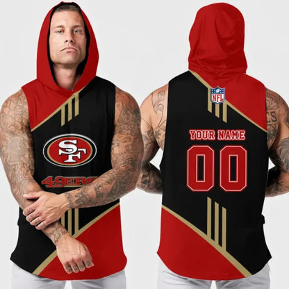 [SPECIAL OFFER] NEW CUSTOMIZED NFL11 SF49 SAN FRANCISCO 49ERS HOODED TANK TOP