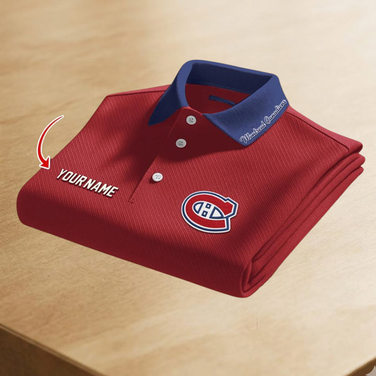 [SUPER SALE] NEW CUSTOMIZED NHL11 MCD MONTREAL CANADIENS POLO SHIRT