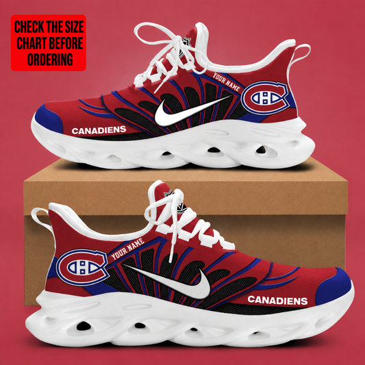 [SUPER SALE] NEW CUSTOMIZED NHL11 MCD MONTREAL CANADIENS CLUNKY SNEAKERS