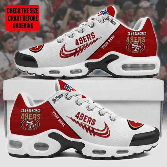 [SPECIAL OFFER] NEW CUSTOMIZED NFL11 SF49 SAN FRANCISCO 49ERS AIR MAX PLUS SNEAKERS