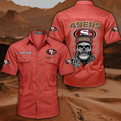 [SPECIAL OFFER] NEW CUSTOMIZED NFL11 SF49 SAN FRANCISCO 49ERS MUTICOLOR MEN'S CARGO SHIRT