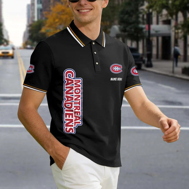[SUPER SALE] NEW CUSTOMIZED NHL11 MCD MONTREAL CANADIENS POLO SHIRT