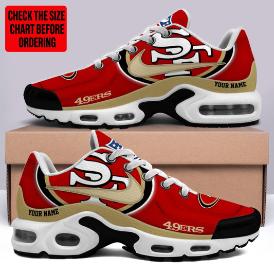 [SPECIAL OFFER] NEW CUSTOMIZED NFL11 SF49 SAN FRANCISCO 49ERS AIR MAX PLUS SNEAKERS