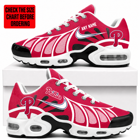 [FLASH SALE] NEW CUSTOMIZED MLB11 PPS PHILADELPHIA PHILLIES AIR MAX PLUS SNEAKERS