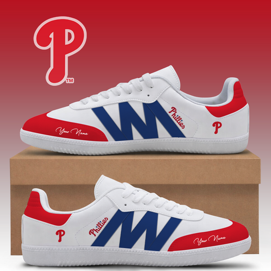 [FLASH SALE] NEW CUSTOMIZED MLB11 PPS PHILADELPHIA PHILLIES CLASSIC SNEAKERS
