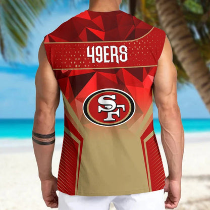 [SPECIAL OFFER] NEW CUSTOMIZED NFL11 SF49 SAN FRANCISCO 49ERS MEN'S GYM SHIRT