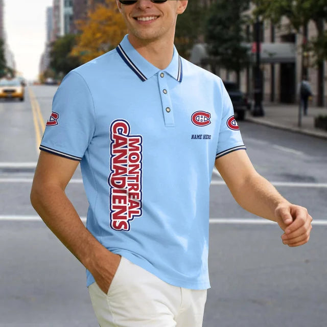 [SUPER SALE] NEW CUSTOMIZED NHL11 MCD MONTREAL CANADIENS POLO SHIRT