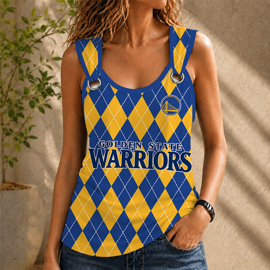 [HOT DEAL] NEW CUSTOMIZED NBA12 GSW GOLDEN STATE WARRIORS O-RING SHOULDER TANK TOP