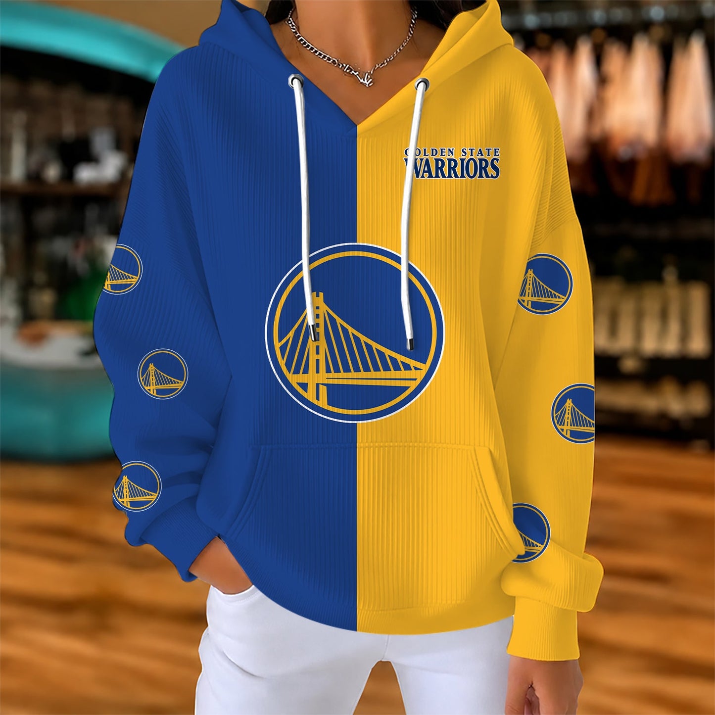 [HOT DEAL] NEW CUSTOMIZED NBA12 GSW GOLDEN STATE WARRIORS  RIBBED HOODIE & SWEATSHIRT