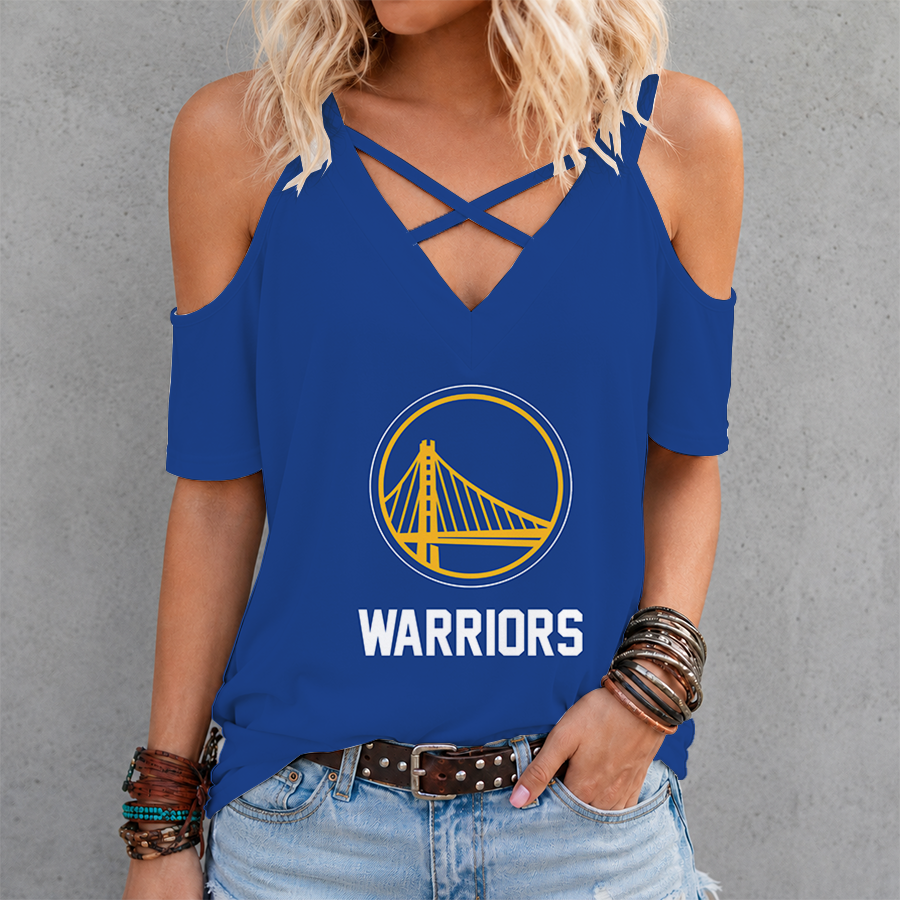 [HOT DEAL] NEW CUSTOMIZED NBA12 GSW GOLDEN STATE WARRIORS CRISS CROSS V-NECK TOP
