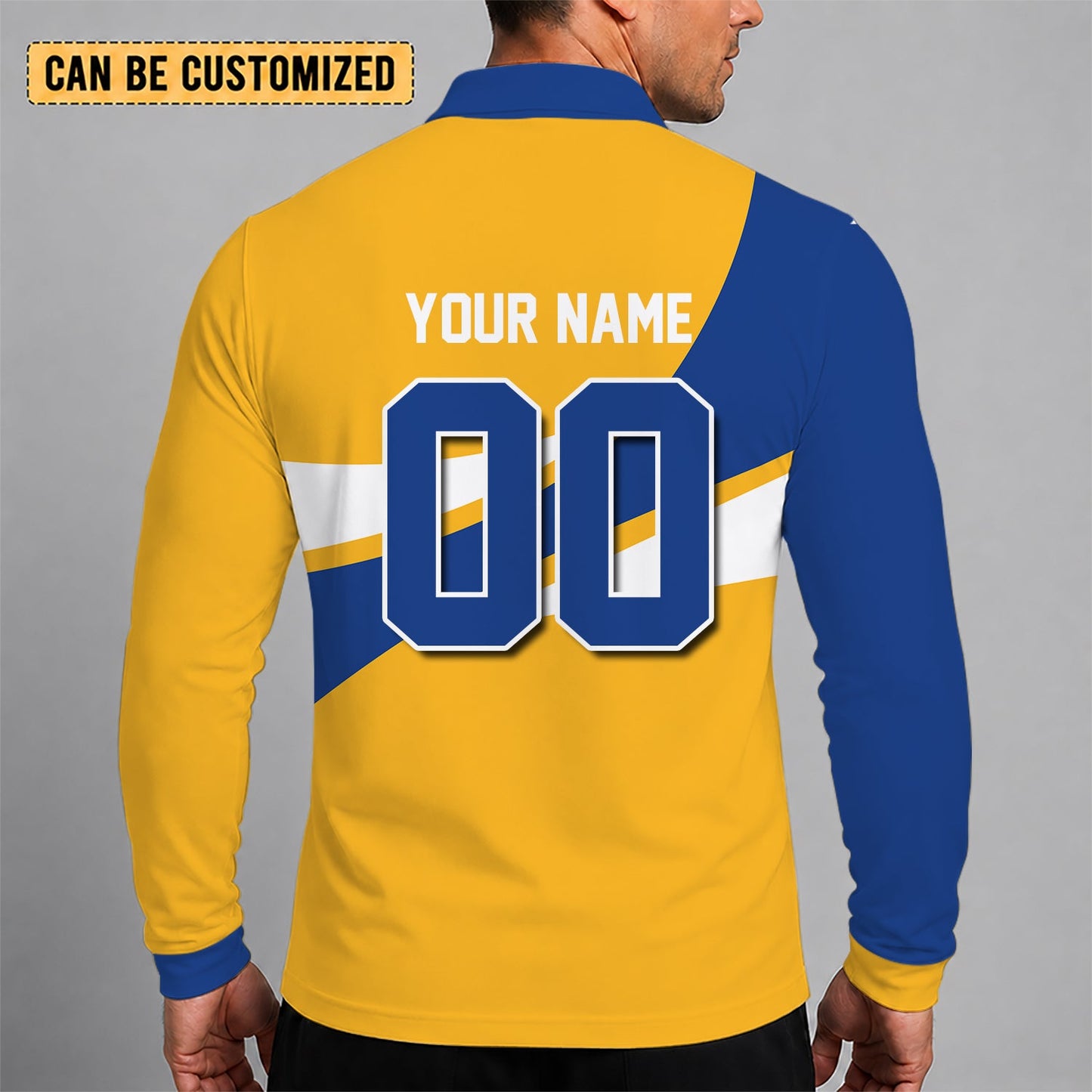 [HOT DEAL] NEW CUSTOMIZED NBA12 GSW GOLDEN STATE WARRIORS MEN LONG SLEEVE POLO