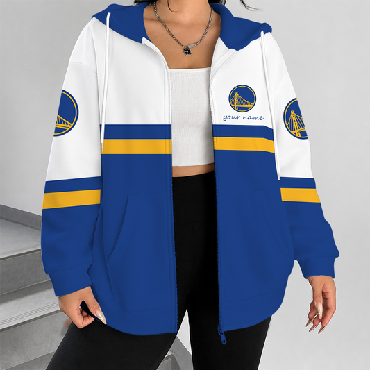 [HOT DEAL] NEW CUSTOMIZED NBA12 GSW GOLDEN STATE WARRIORS ZIP HOODIE
