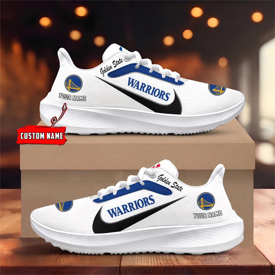 [HOT DEAL] NEW CUSTOMIZED NBA12 GSW GOLDEN STATE WARRIORS ROAD RUNNING SHOES