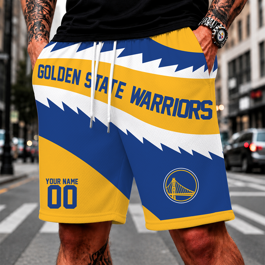 [HOT DEAL] NEW CUSTOMIZED NBA12 GSW GOLDEN STATE WARRIORS SHORT PANTS
