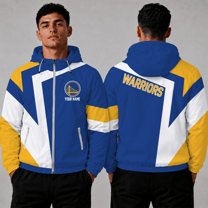 [HOT DEAL] NEW CUSTOMIZED NBA12 GSW GOLDEN STATE WARRIORS WINDBREAKER JACKET