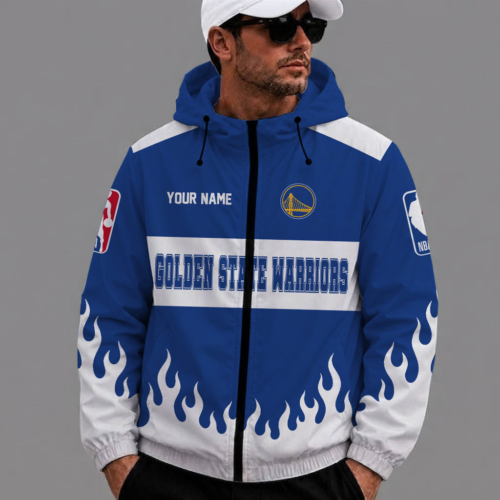 [HOT DEAL] NEW CUSTOMIZED NBA12 GSW GOLDEN STATE WARRIORS WINDBREAKER JACKET