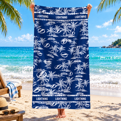 [SUPER SALE] NEW CUSTOMIZED NHL12 TPL TAMPA BAY LIGHTNING BEACH TOWEL