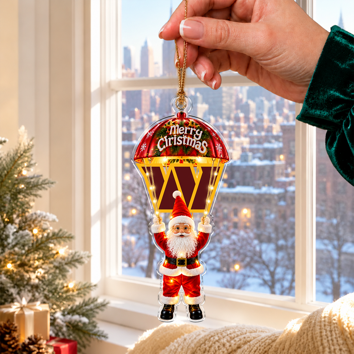 [SPECIAL OFFER] NEW CUSTOMIZED NFL12 WTC WASHINGTON COMMANDERS CHRISTMAS ACRYLIC ORNAMENT