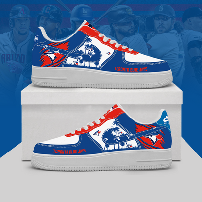[FLASH SALE] NEW CUSTOMIZED MLB12 TBJ TORONTO BLUE JAYS AF1 SHOES