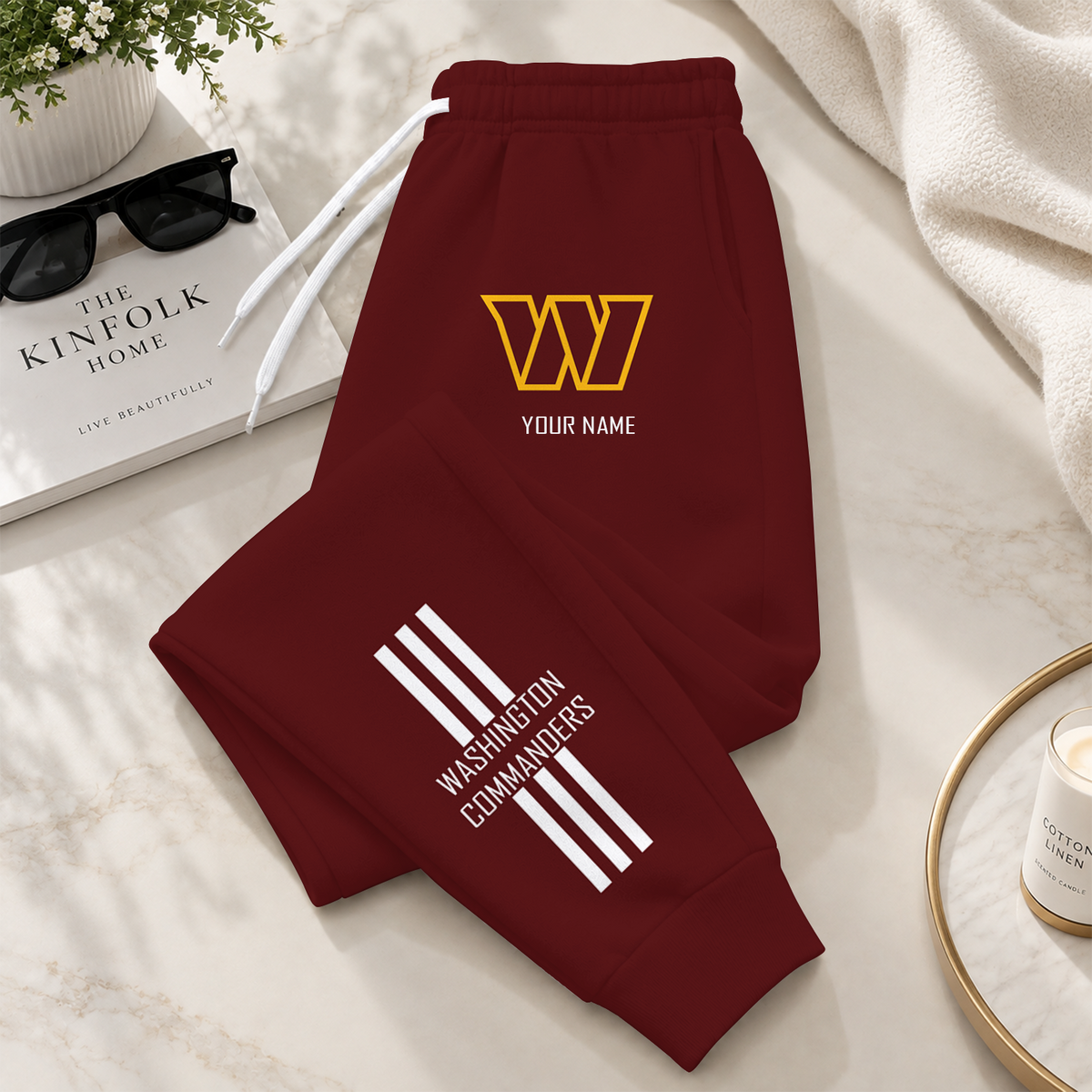 [SPECIAL OFFER] NEW CUSTOMIZED NFL12 WTC WASHINGTON COMMANDERS SWEATPANTS