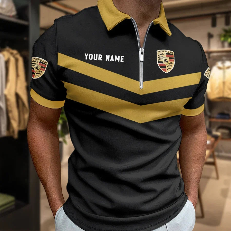 [FAN MUST-HAVE] NEW CUSTOMIZED F112 POR PORSCHE ZIP POLO SHIRT