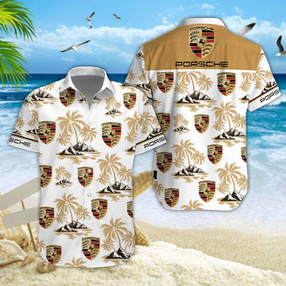 [FAN MUST-HAVE] NEW CUSTOMIZED F112 POR PORSCHE UNISEX HAWAIIAN SHIRT & SHORTS SET