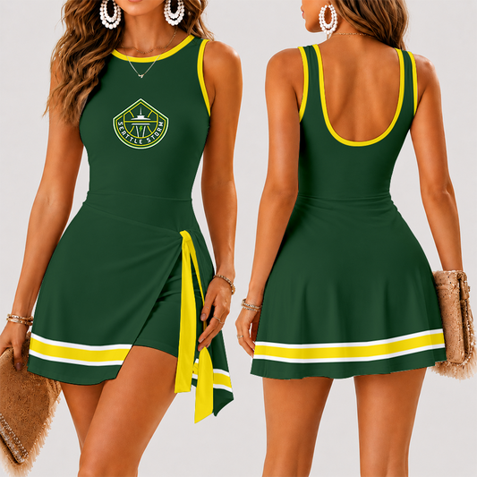 [FAN FAVORITE] NEW CUSTOMIZED WNBA12 STS SEATTLE STORM WOMEN'S SUMMER SKORT DRESS