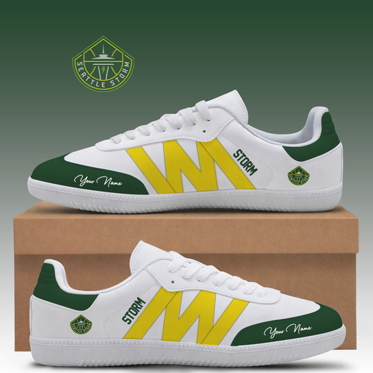[FAN FAVORITE] NEW CUSTOMIZED WNBA12 STS SEATTLE STORM CLASSIC SNEAKERS