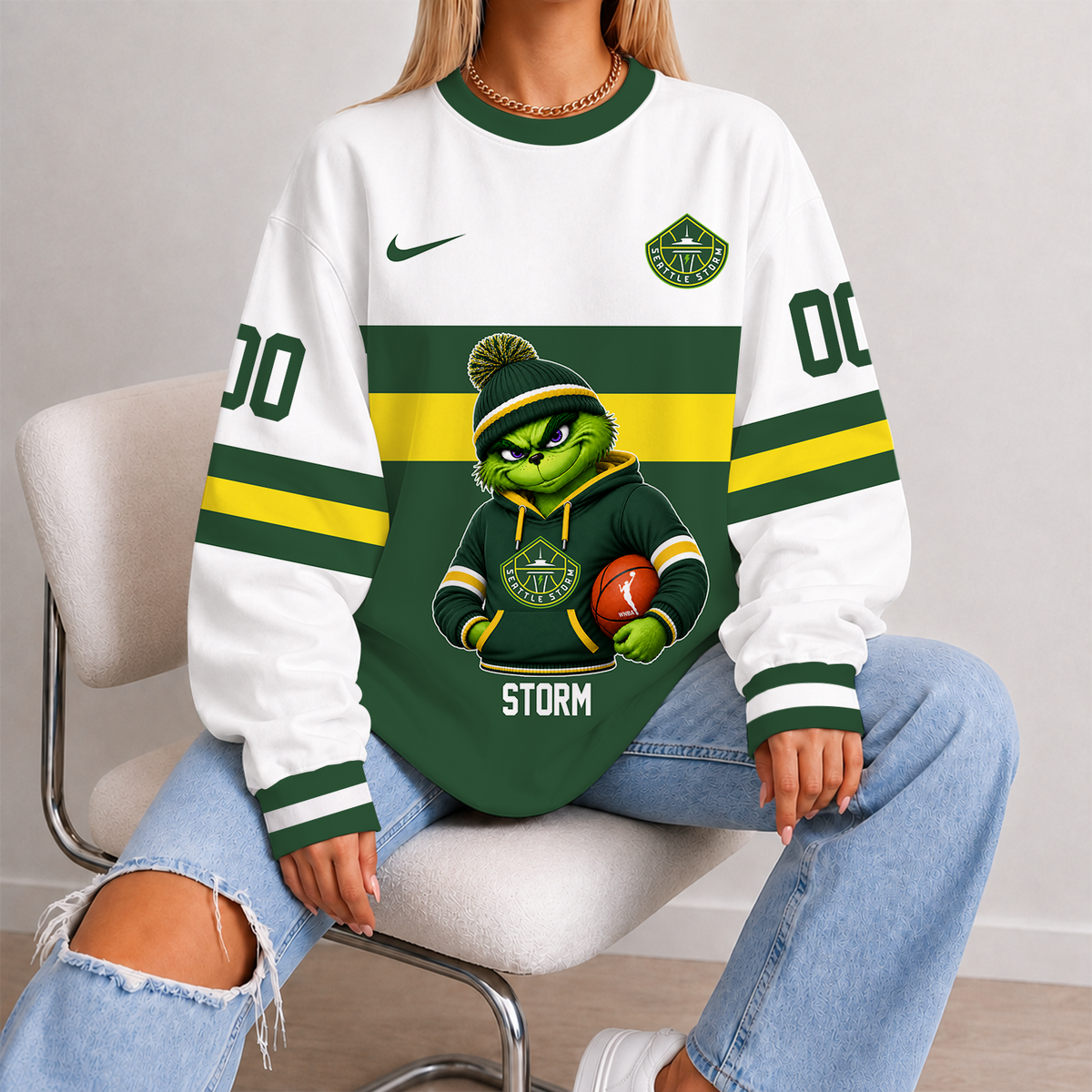 [FAN FAVORITE] NEW CUSTOMIZED WNBA12 STS SEATTLE STORM UNISEX SWEATSHIRT