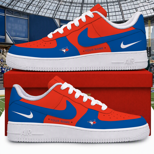 [FLASH SALE] NEW CUSTOMIZED MLB12 TBJ TORONTO BLUE JAYS AF1 SHOES