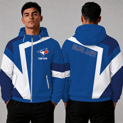 [FLASH SALE] NEW CUSTOMIZED MLB12 TBJ TORONTO BLUE JAYS WINDBREAKER JACKET