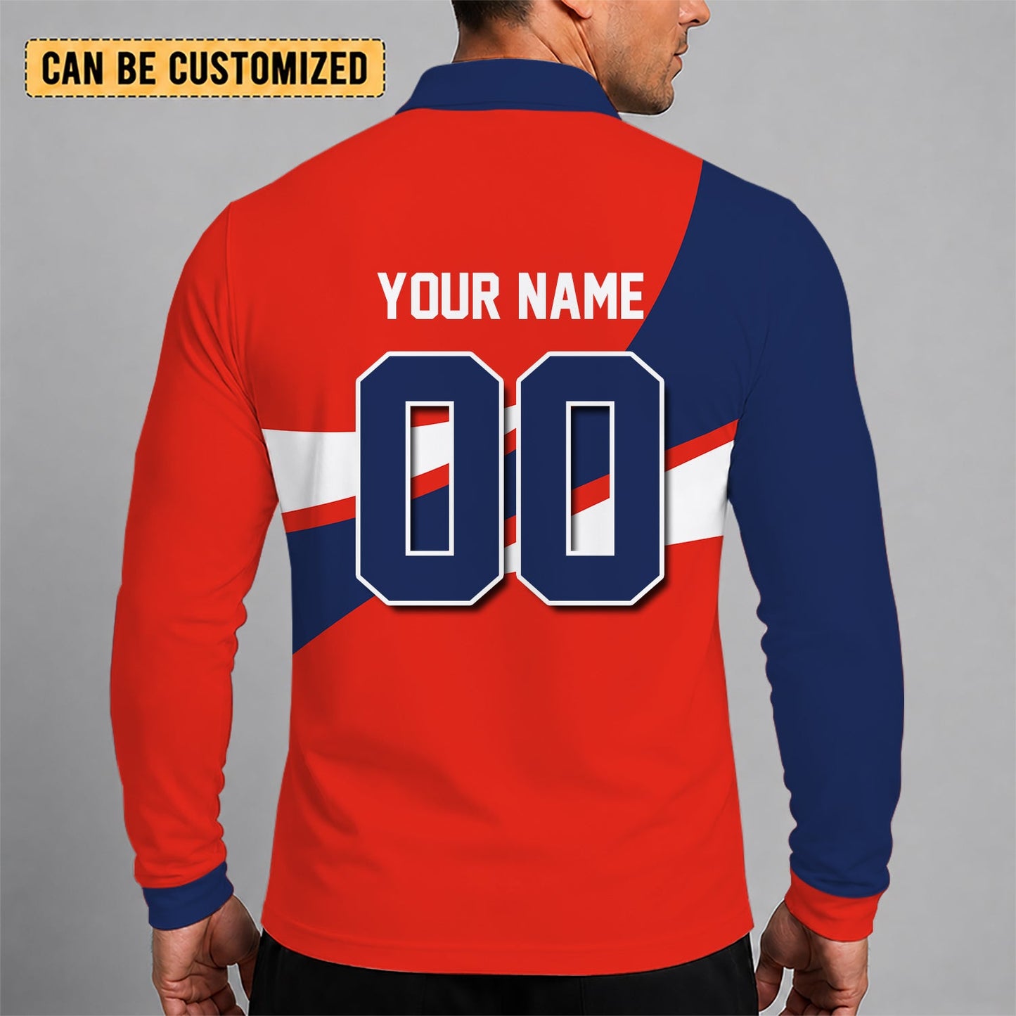 [FLASH SALE] NEW CUSTOMIZED MLB12 TBJ TORONTO BLUE JAYS MEN'S LONG SLEEVE POLO