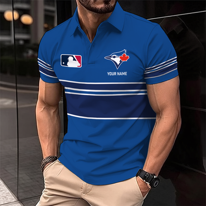 [FLASH SALE] NEW CUSTOMIZED MLB12 TBJ TORONTO BLUE JAYS POLO SHIRT