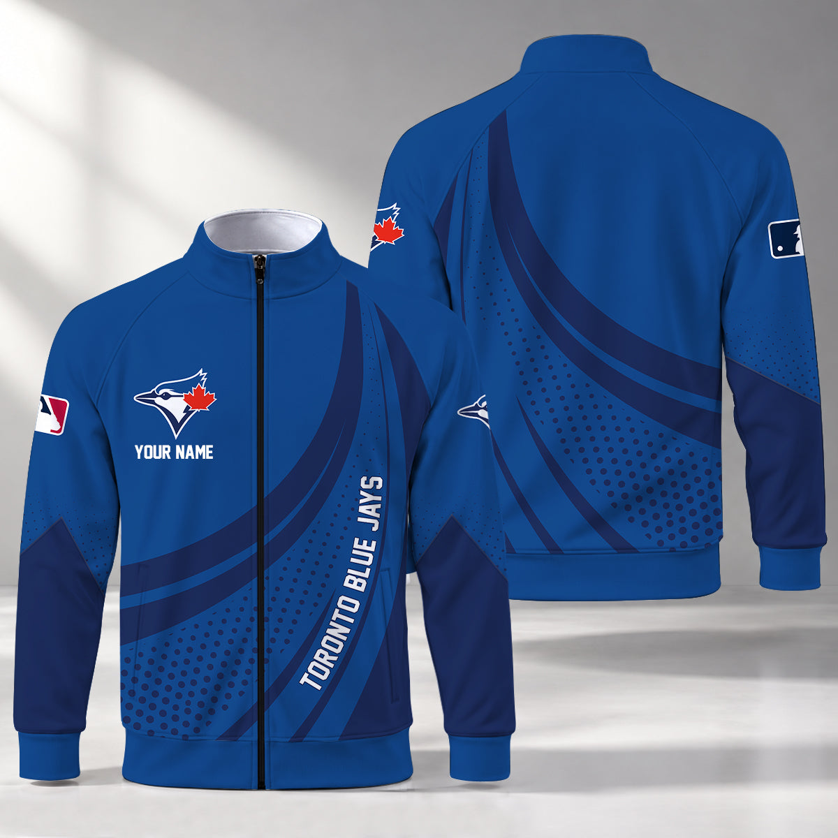 [FLASH SALE] NEW CUSTOMIZED MLB12 TBJ TORONTO BLUE JAYS STAND COLLAR JACKET