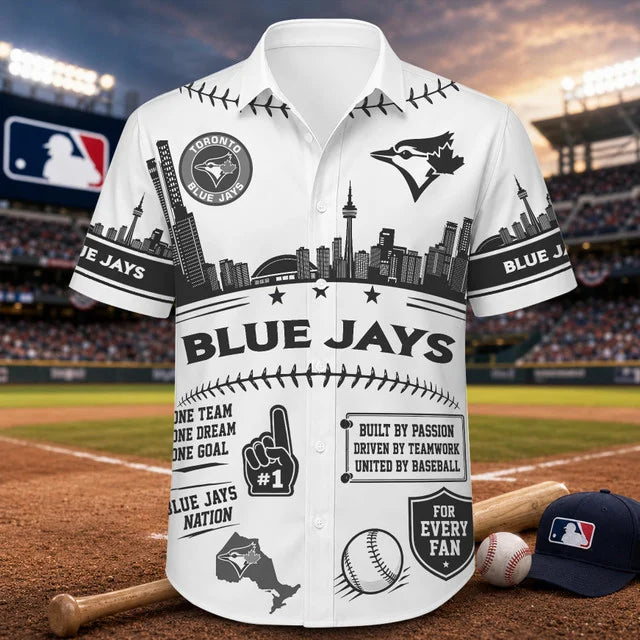 [FLASH SALE] NEW CUSTOMIZED MLB12 TBJ TORONTO BLUE JAYS UNISEX HAWAIIAN SHIRT