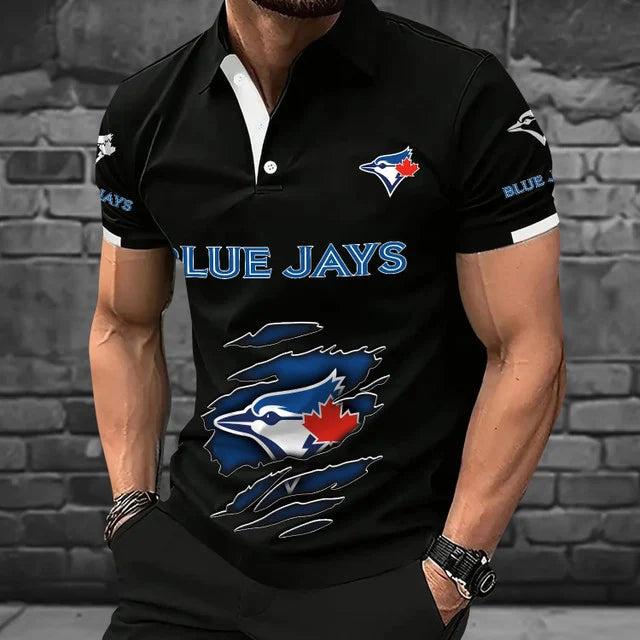 [FLASH SALE] NEW CUSTOMIZED MLB12 TBJ TORONTO BLUE JAYS POLO SHIRT