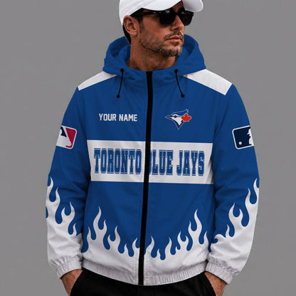 [FLASH SALE] NEW CUSTOMIZED MLB12 TBJ TORONTO BLUE JAYS WINDBREAKER JACKET