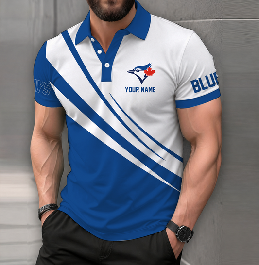 [FLASH SALE] NEW CUSTOMIZED MLB12 TBJ TORONTO BLUE JAYS POLO SHIRT